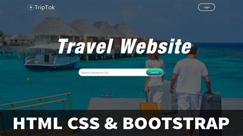how to make a travel website using html and css