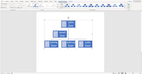 how to make a tree chart in word