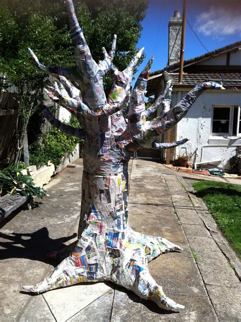 How To Make A Tree From Paper Mache