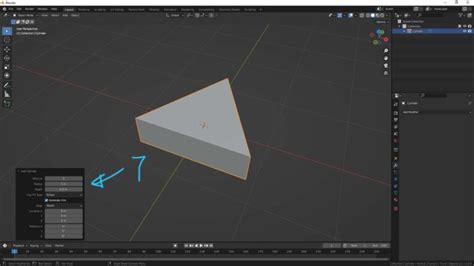 how to make a triangle in blender