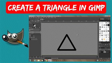 how to make a triangle in gimp