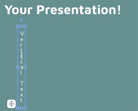 how to make a vertical text box in google slides