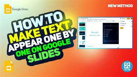 how to make a video appear on google slides