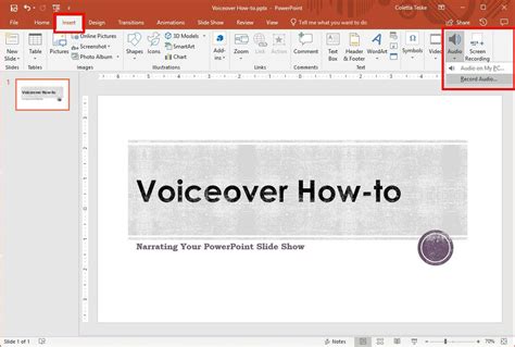 how to make a voice over in powerpoint