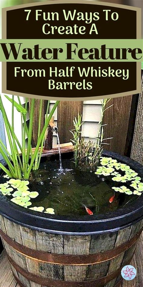 How To Make A Water Feature With A Half Barrel
