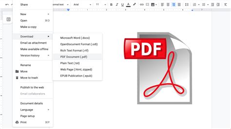 how to make a word doc a pdf on google docs