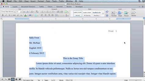 how to make a works cited page mla format on microsoft word