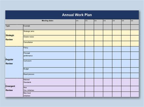 how to make a year plan in excel