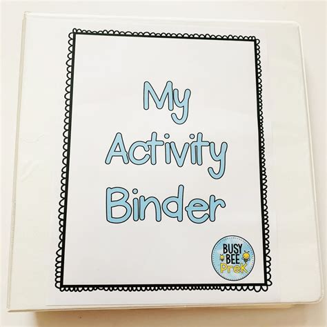 How To Make Activity Binder
