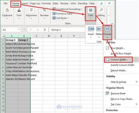 how to make all columns and rows in excel the same size
