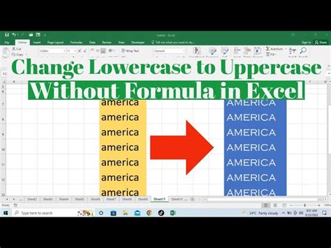 how to make all letters lowercase in excel