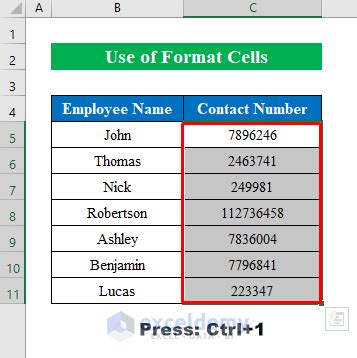 how to make all numbers 10 digits in excel