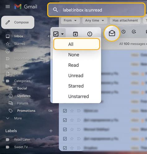 how to make all unread emails read in gmail app