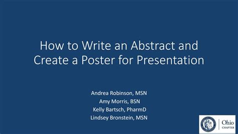 how to make an abstract for a presentation