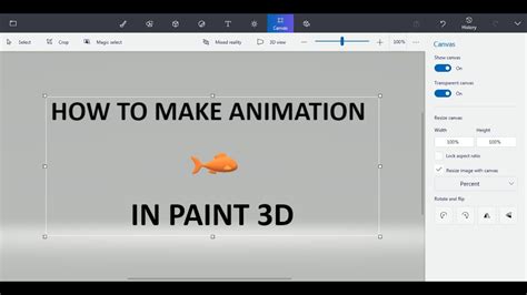 How To Make An Animation In Paint 3D