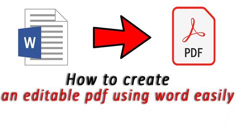 How To Make An Editable Pdf Form In Word