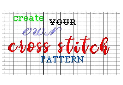 how to make an image into a cross stitch pattern