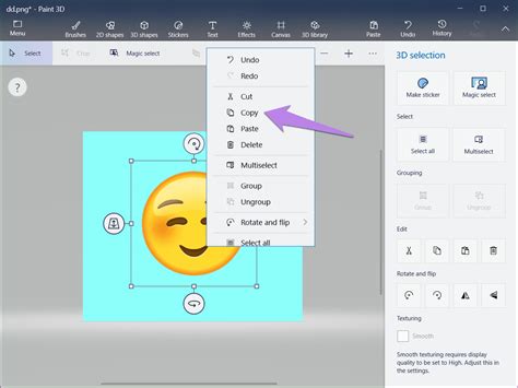 how to make an image see through in paint 3d