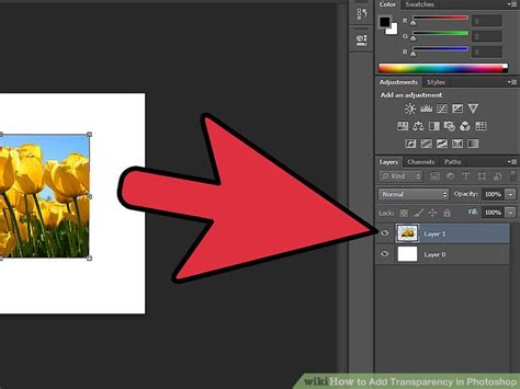 how to make an image transparent in photoshop express