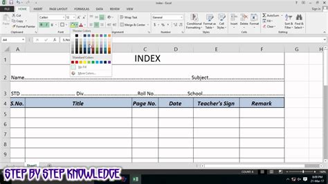 How To Make An Index Tab In Excel