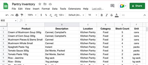 how to make an inventory list with pictures in google sheets