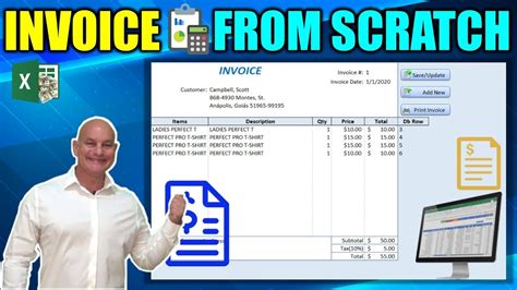 how to make an invoice on excel from scratch