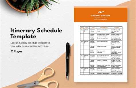 How To Make An Itinerary In Word
