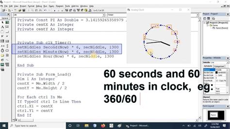 How To Make Analog Clock In Vb.net