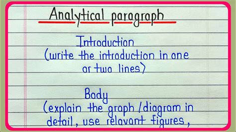 how to make analytical paragraph
