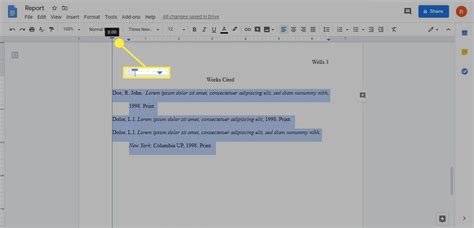 how to make apa indent in docs