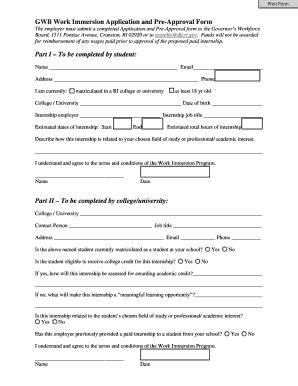 how to make application form for work immersion