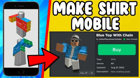 how to make at shirt in roblox for free mobile