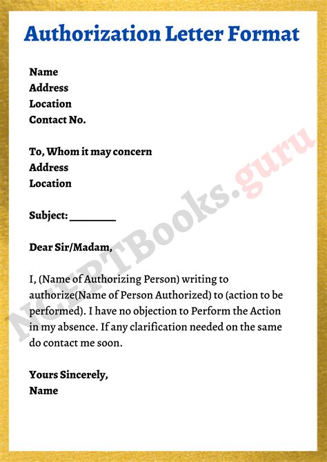 how to make authorization letter to receive documents