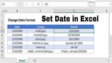how to make auto date in excel