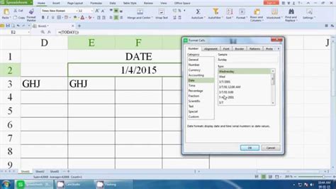 how to make automatic date and time in excel