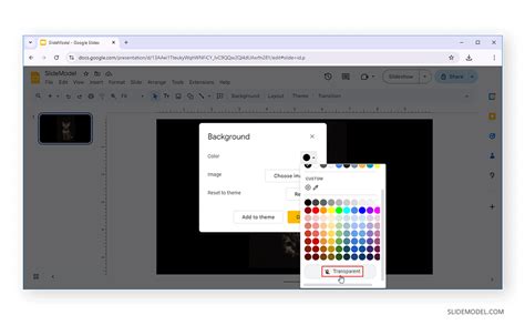 how to make background image more transparent in google slides