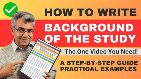 how to make background of the study step by step