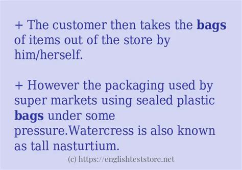 How To Make Bag In A Sentence