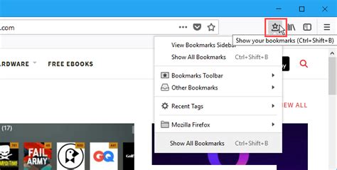 How To Make Bookmarks Visible In Firefox