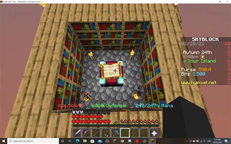 How To Make Bookshelf Power In Hypixel Skyblock