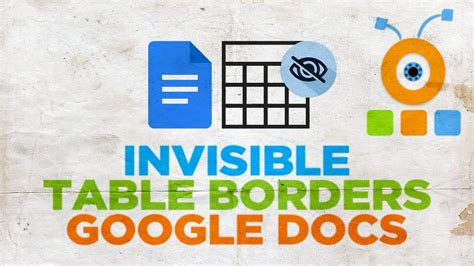 how to make borders invisible in google docs