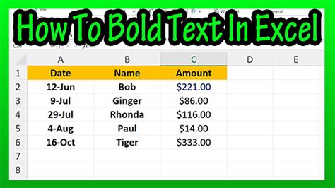 How To Make Boxes Bold In Excel