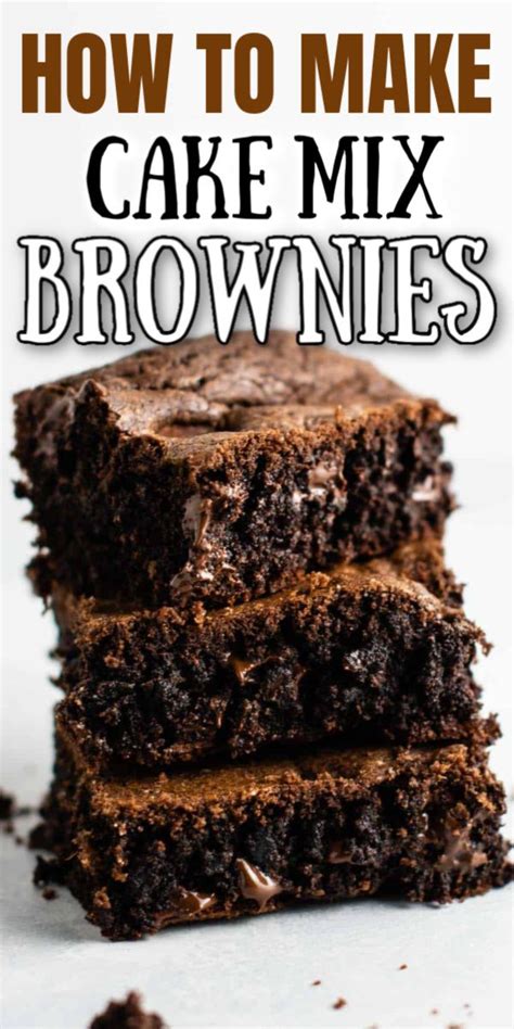 how to make brownies out of box cake mix
