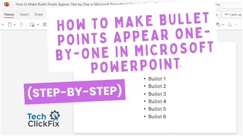 how to make bullet points appear separately in powerpoint