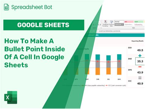 how to make bullet points within a cell in google sheets