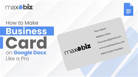 How To Make Business Cards Using Google Docs