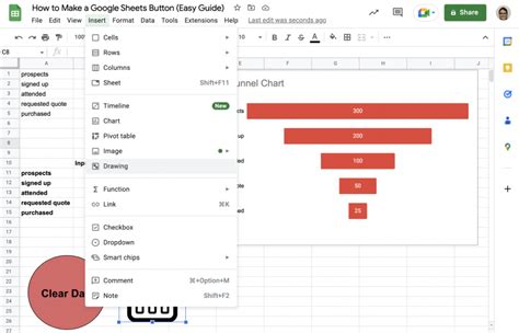 how to make buttons in google sheets