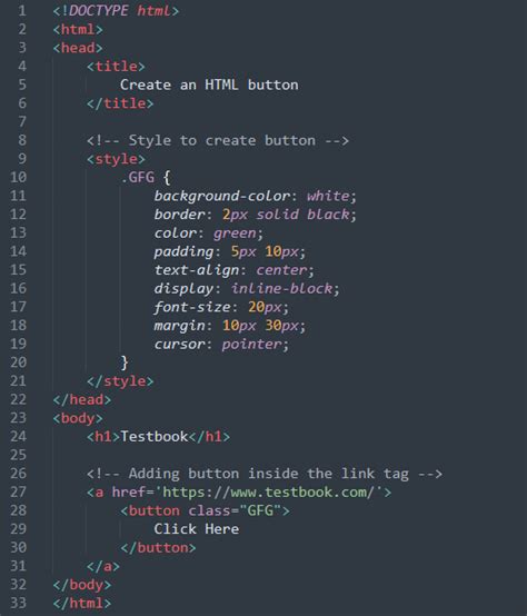 How To Make Buttons Link In Html