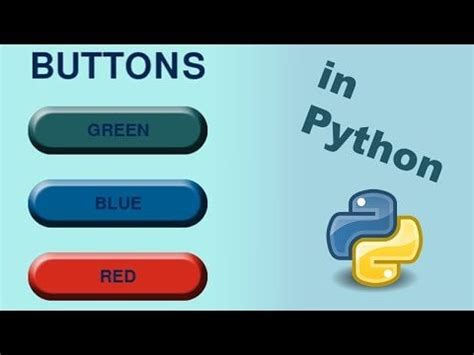 How To Make Buttons Python