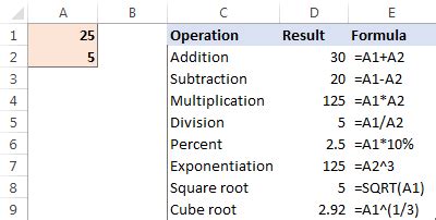 how to make calculation in excel